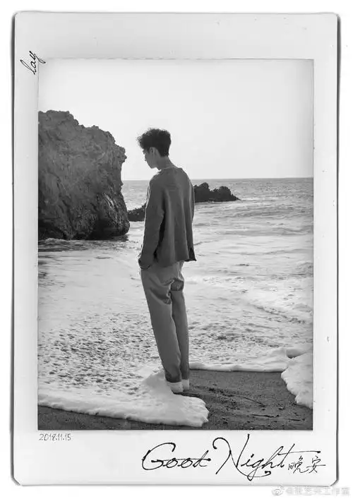 张艺兴活动造型,朗目藏星,追梦不停,背影藏进人海,晚安隐入留白