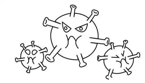 带颜色新冠状病毒简笔画怎么画(新冠状病毒简笔画步骤画法),图片,简笔
