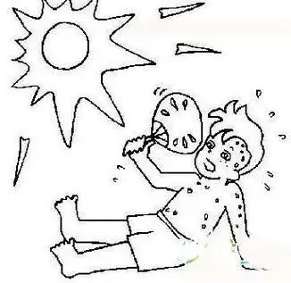 热了的人物简笔画