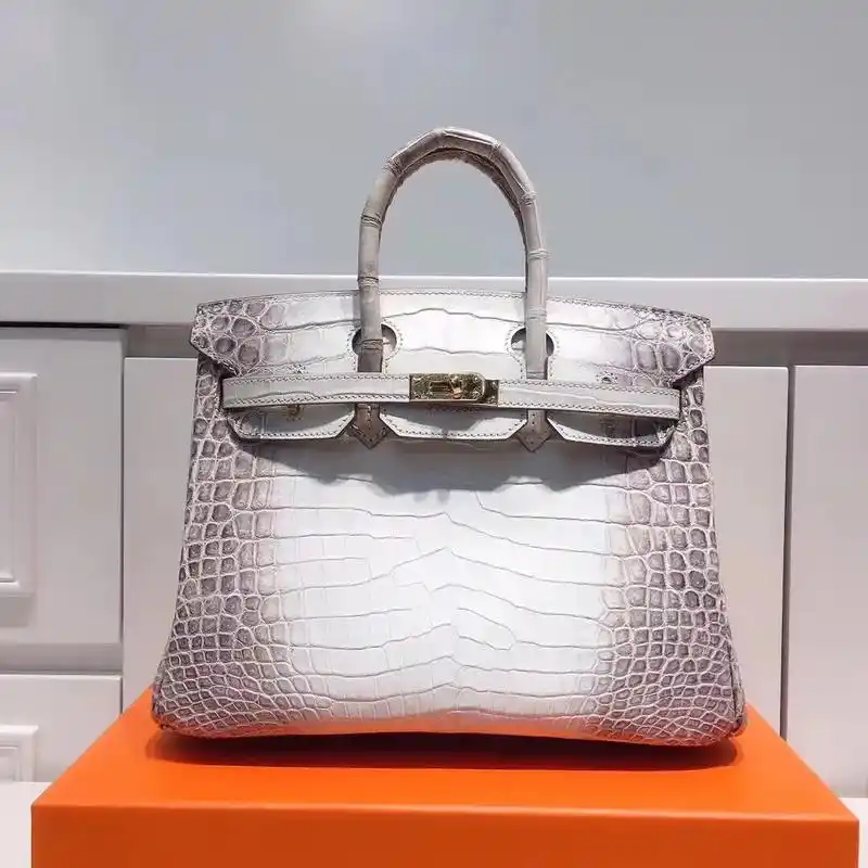 爱马仕喜马拉雅白色94全鳄鱼肚皮手提,斜挎包,内里采用进口头 - 抖