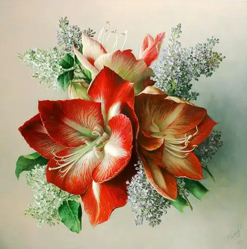 超写实花卉油画—比利时画家彼得·瓦格曼斯 作品欣赏