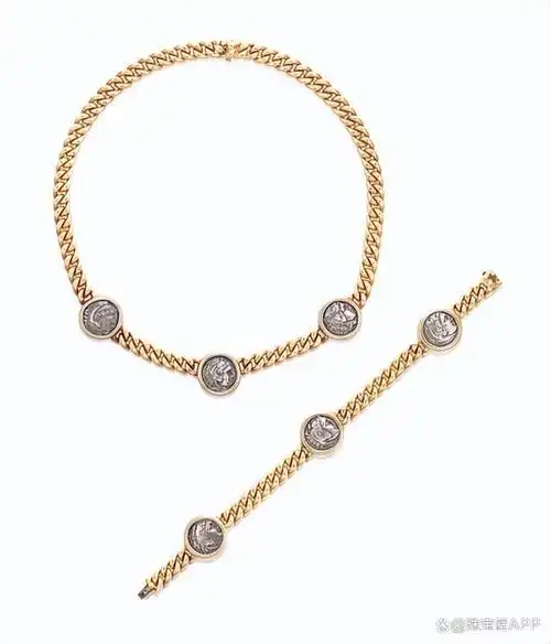 "系列套装,包括一条项链和一条手链,是1966年宝格丽推出的经典之作