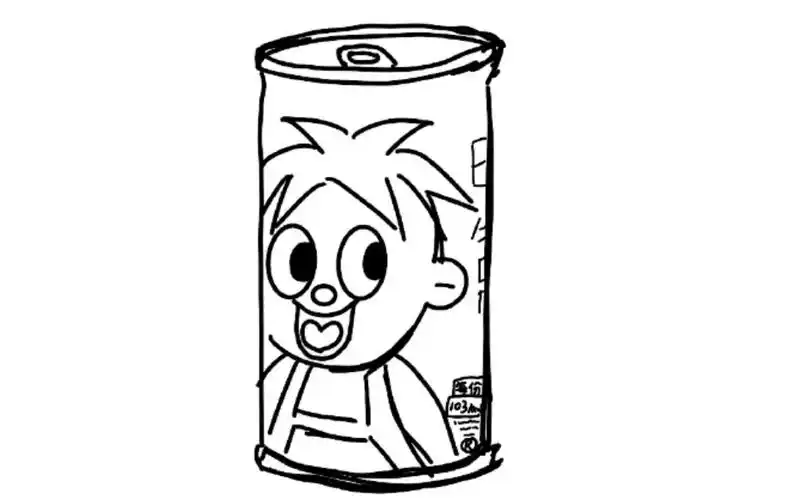 第一天画画,画了一个旺仔牛仔