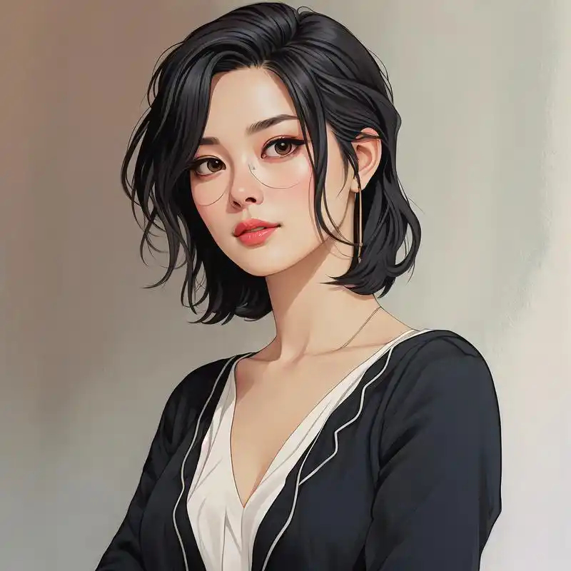 40岁女人的漫画风头像96