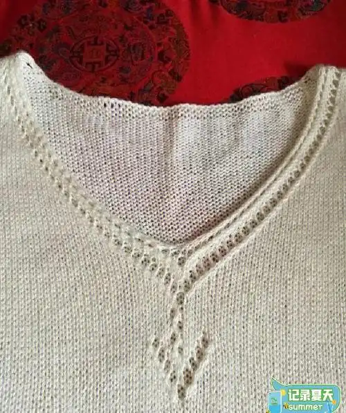 小心思鸡心领短袖美衣编织图解