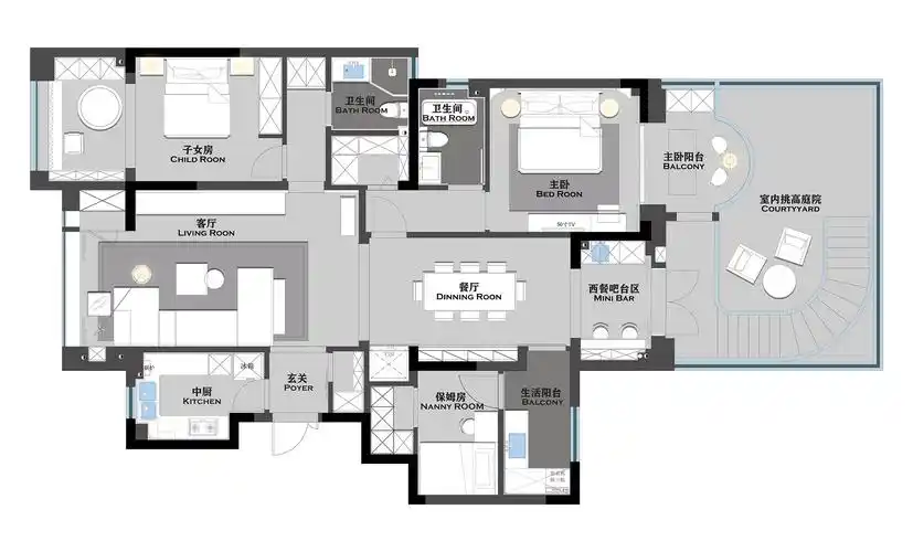 麻吉设计|现代轻奢——翡翠湖郡效果图 - 效果图交流区-建e室内设计网