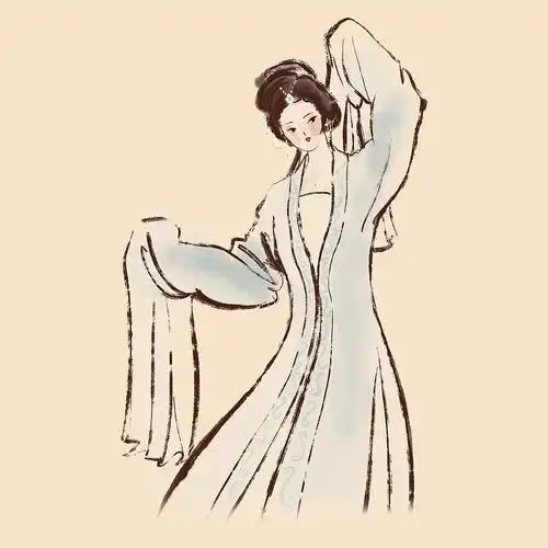 杭州背景中的女性戏曲人物