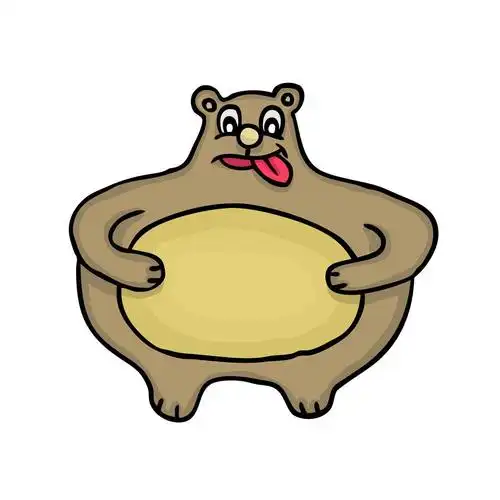 胖熊,绘胖熊,矢量图