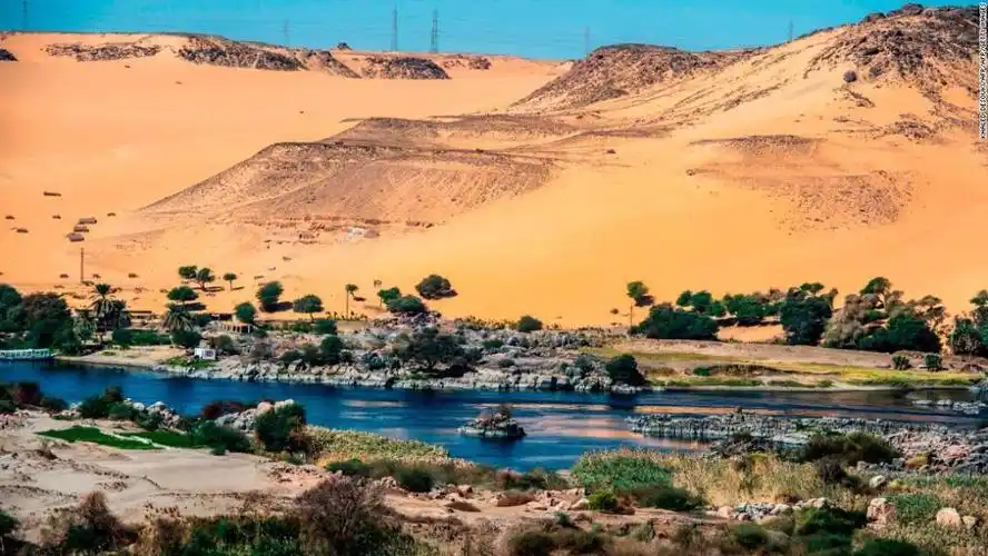 the nile river provides egypt with around three quarters of its