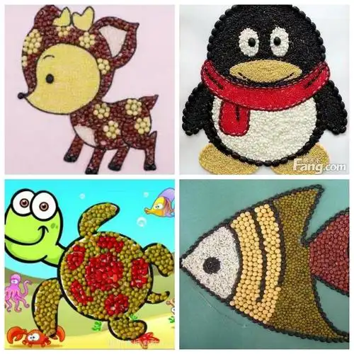 五年级美术——"五谷"画