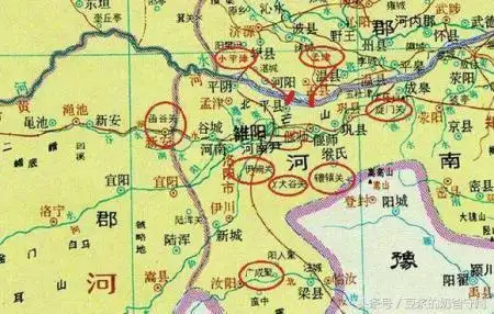 东汉时期,洛阳关隘分布图.