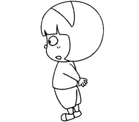 小女孩简笔画图片怎么画小女孩侧面手绘简单好看