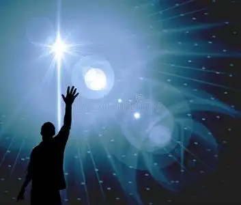 人伸手摘星照片