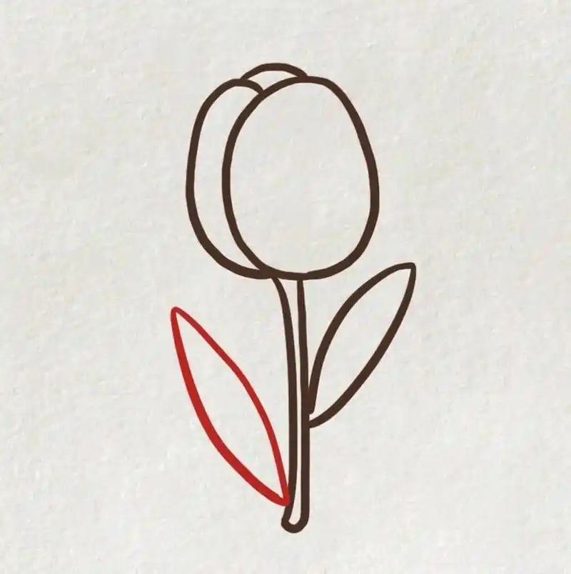 一朵黄色郁金香93 一看就会的简笔画教程93