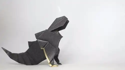 创意折纸diy,教你手工折纸"哥斯拉"的方法,是不是很炫酷