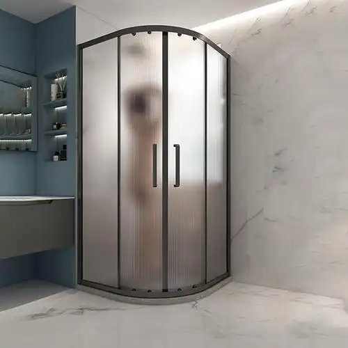 原素扇型移门弧形淋浴房家用卫生间长虹玻璃移门干湿分离浴室隔断