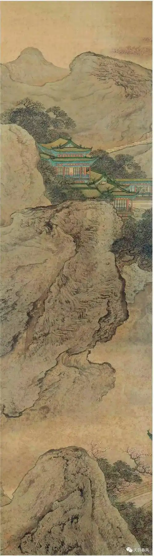 道教绘画清袁江蓬莱仙岛