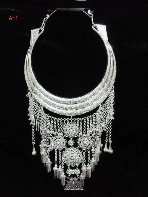 项圈手工民族特色苗银纯苗打造苗族银饰民族服装