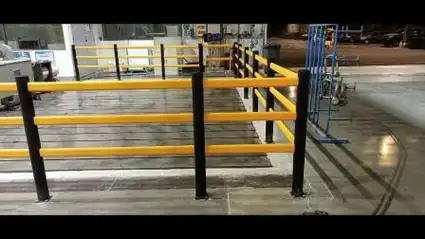 高分子柔性防撞步行护栏 工厂车间的人员防护安全