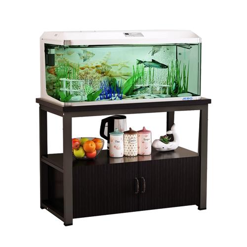 60鱼缸底柜实木底座专用承重地柜封闭铁艺水族箱架子铝合金柜子