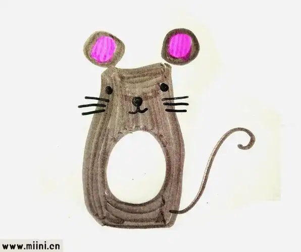 卡通鼹鼠简笔画步骤教程