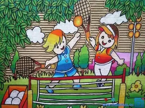 运动的图画儿童简笔画