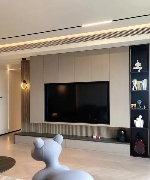 这样的电视墙不仅美观还非常的实用,但一定要开间足够大,要在3