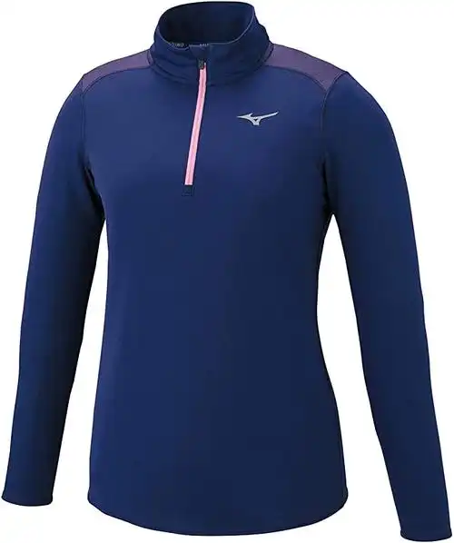 mizuno 美津浓 跑步服 半拉链长袖t恤 j2ma9715 女款