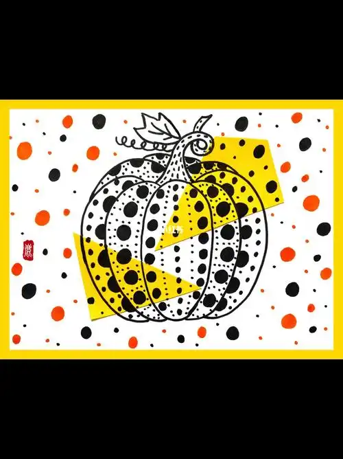 创意少儿美术课件草间弥生波点南瓜