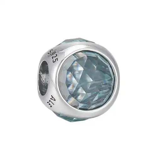 pandora潘多拉冰晶绿闪耀的水滴925银串饰792095nic