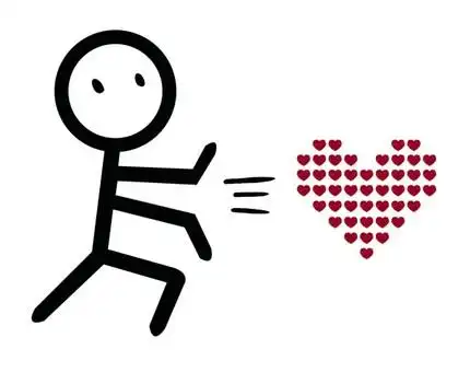 psd创意概念小人发射爱心符号图片