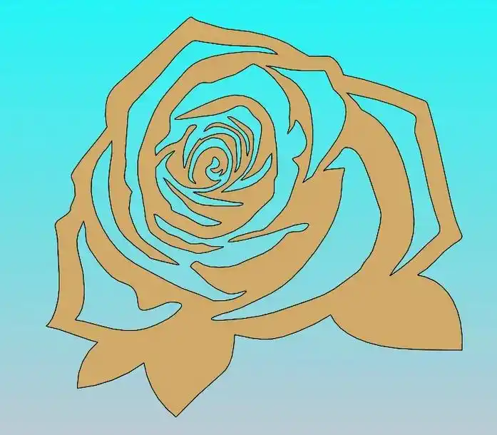 激光切割玫瑰花图纸赠送#情人节#钣金#钣金工艺#钣金技术#抖 - 抖音