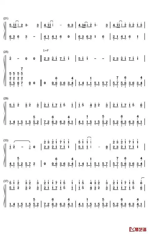荣耀的战场钢琴简谱-数字双手-r1se2