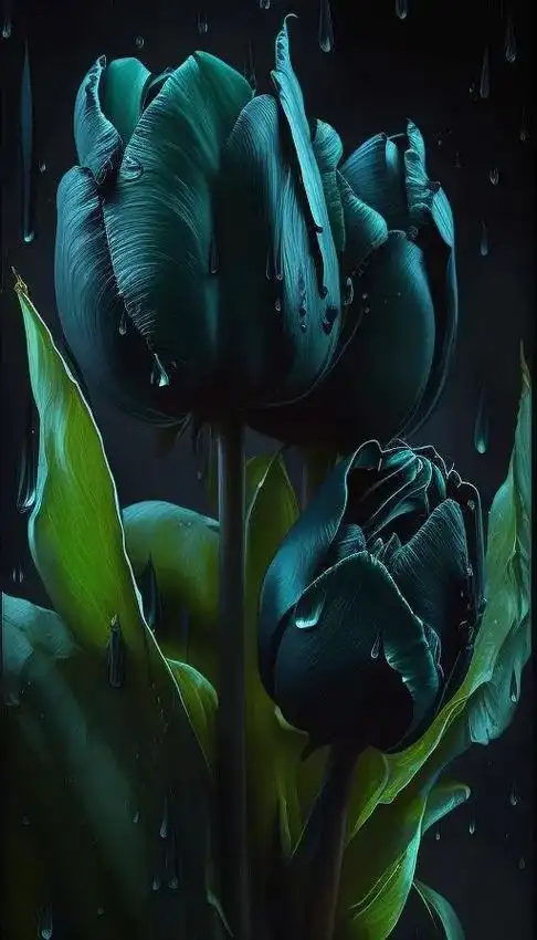 黑色郁金香#好看的花一定要分享给你 #花的世界很美 #治愈系 - 抖音