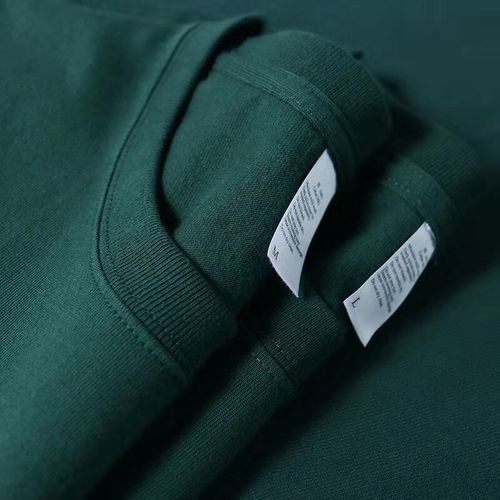 日系复古丛林绿250g重磅墨绿森林绿纯棉短袖t恤橄榄色宽松厚实t恤