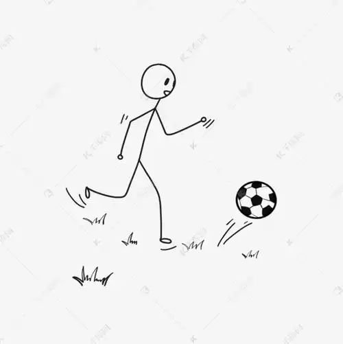足球可爱卡通火柴人