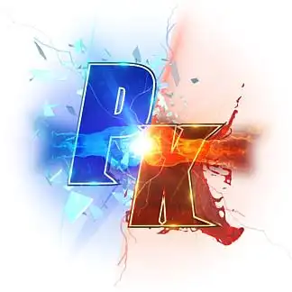 蓝色红色立体字 i>pk /i>