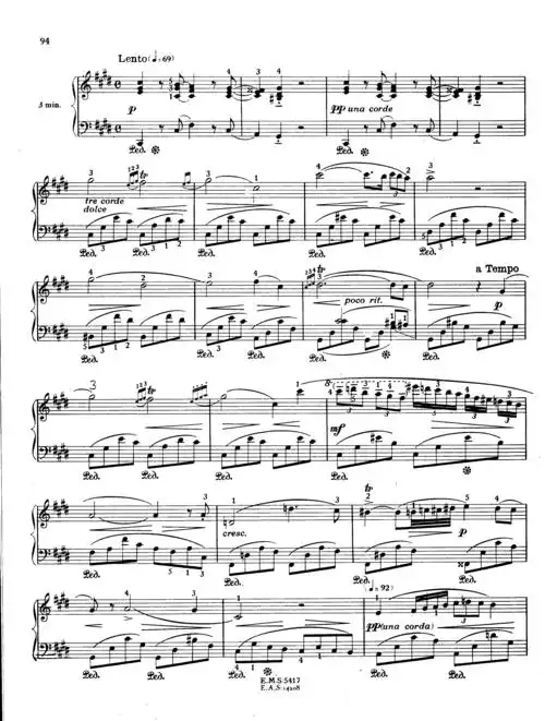 肖邦升c小调夜曲遗作 chopin nocturne in c minor op.posth钢琴谱-吱