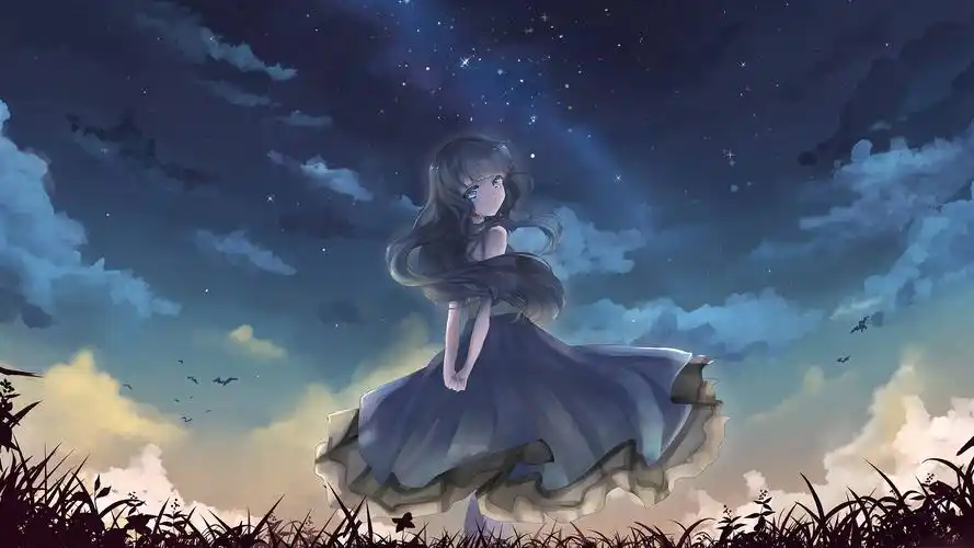 二次元性感红发御姐桌面壁纸