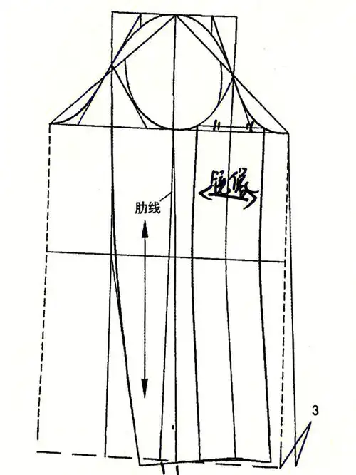 两片袖原型出两片袖以及最后一张直接绘出