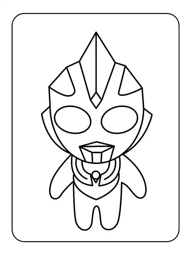 q版奥特曼简笔画涂色素材