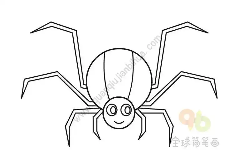怎样画蜘蛛简笔画