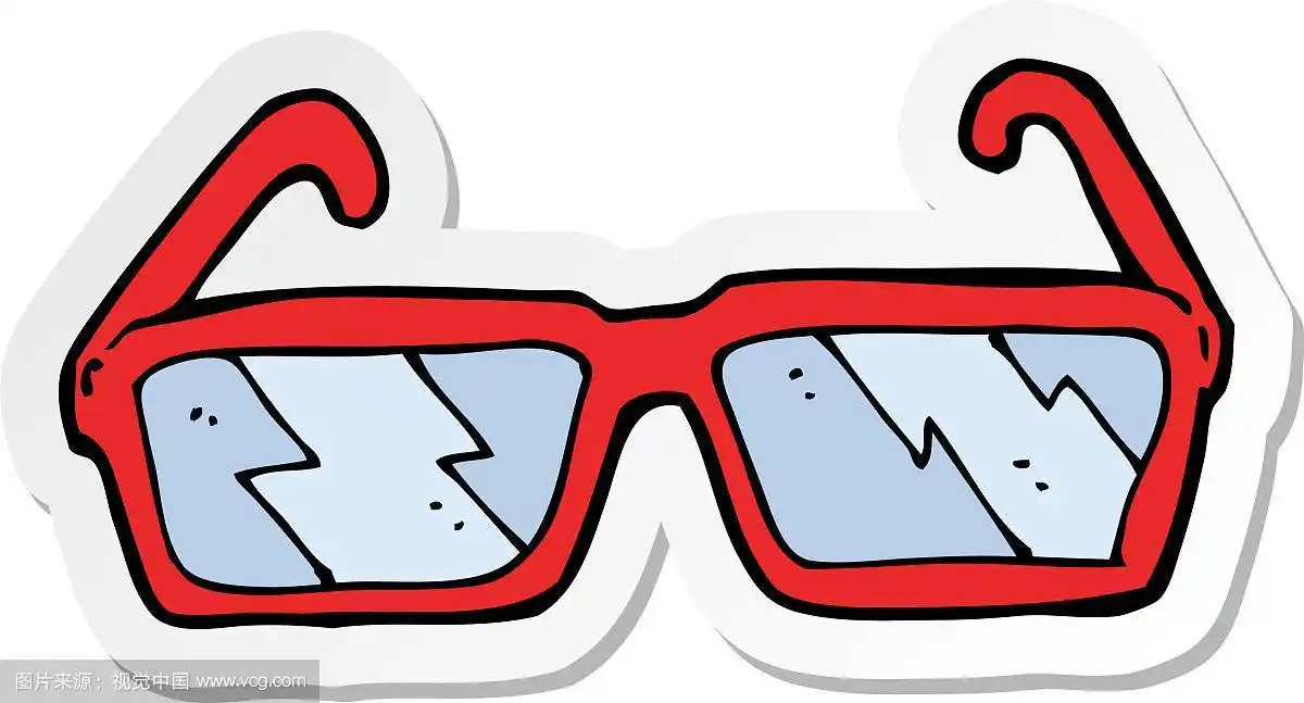 卡通眼镜贴纸