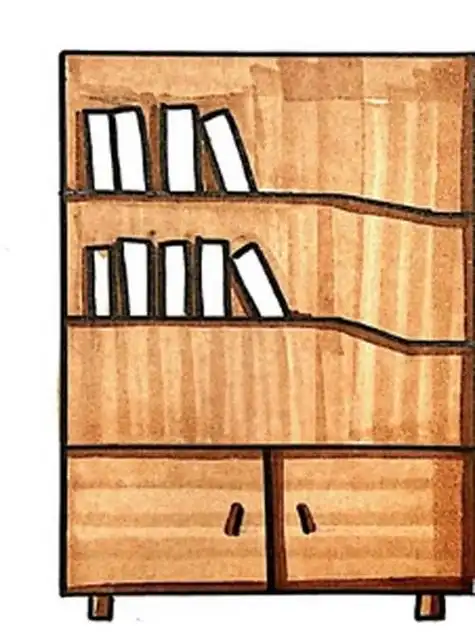 复古书柜简笔画