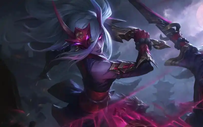 league of legends 腥红之月-卡特琳娜 皮肤特效1080p60