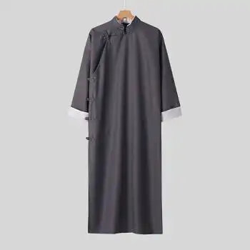 纪娅民国风男装长袍男士民国长衫中式男女长褂茶服马褂唐装礼服立领