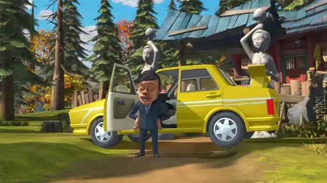 熊出没之秋日团团转主动借钱光头强变身富翁开上了豪车