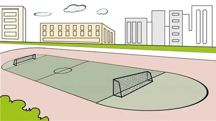 校园一角简笔画简单的