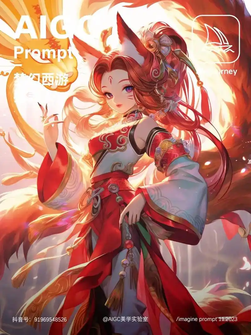 midjourney梦幻西游狐美人角色.挑战全网狐美人最美壁 - 抖音