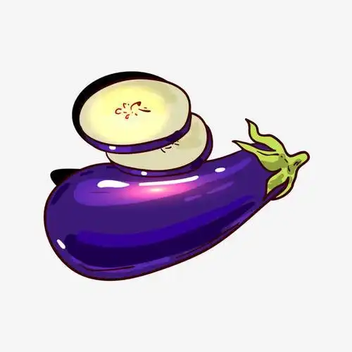 茄子带颜色简笔画